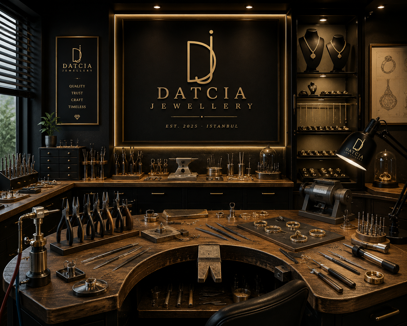 Datcia atölyesi — tezgâh ve ekipmanlar